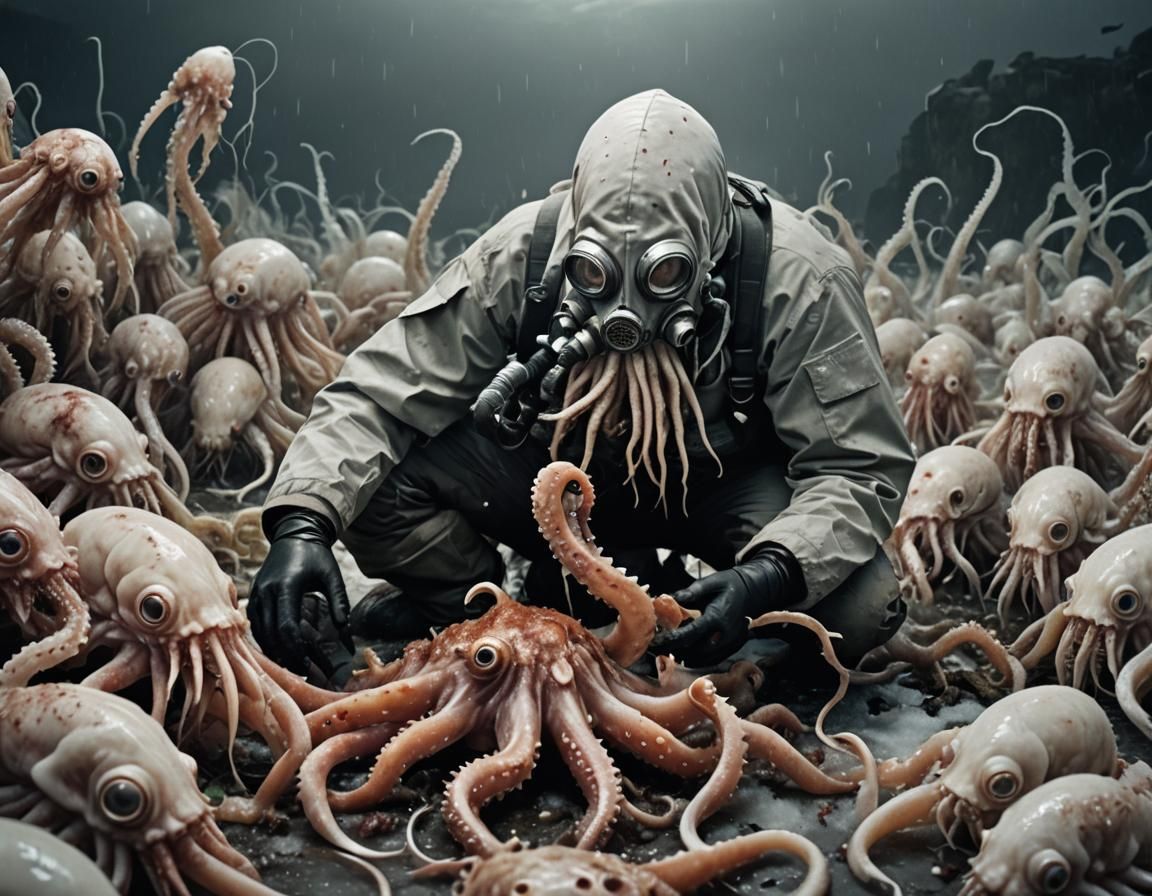 Horrific Discovery: Albino Squid Carcass in the Arctic