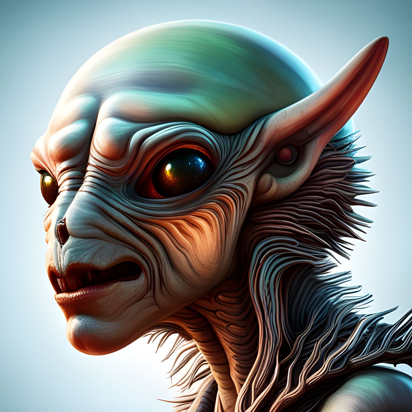 Bizarre Alien Creatures in Hyperrealistic Digital Art