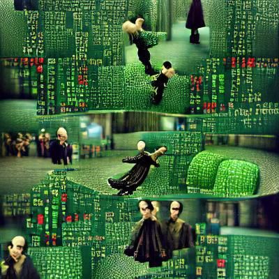 Abstract Matrix-Themed AI-Generated Art