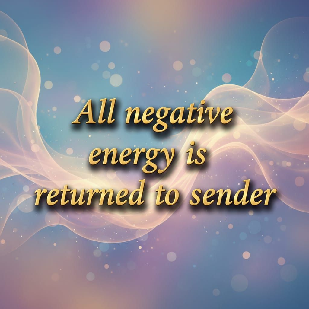 Metallic Gold Serif Typography: Energy Returned To Sender