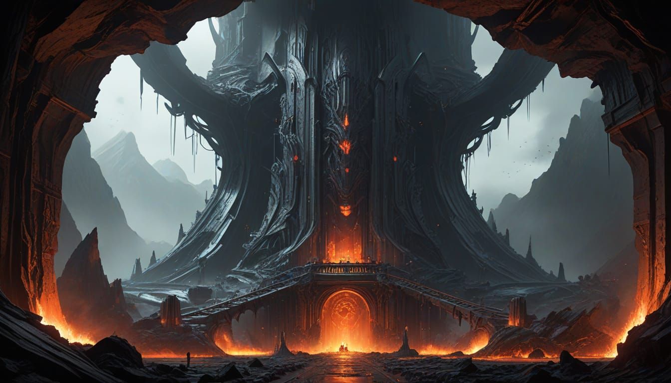 Mad Genius Volcano Lair Concept Art