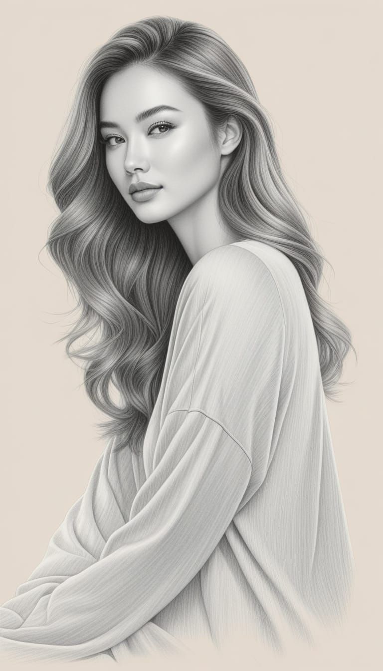 Portrait of an Eurasian Woman ...