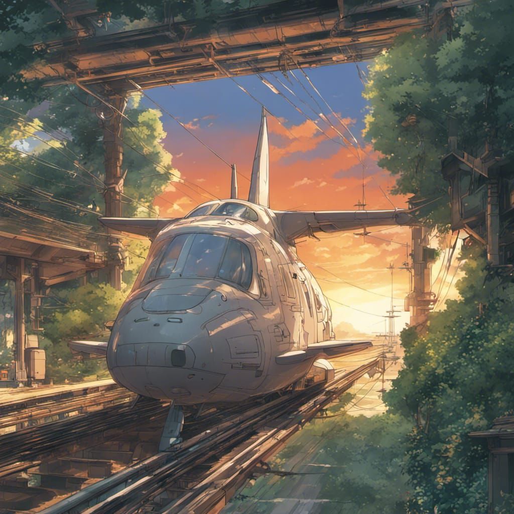 Studio Ghibli Super Spaceship Anime Key Visual