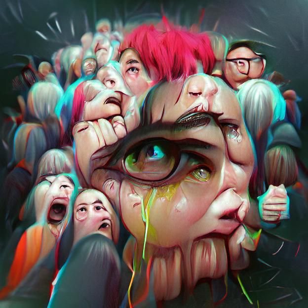 Social Anxiety Trends: Abstract Digital Art