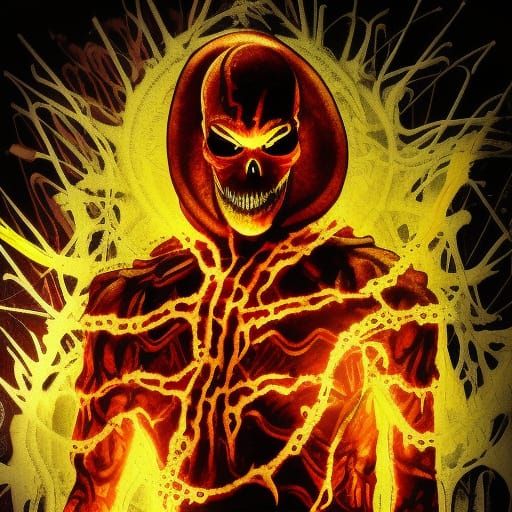 Horror Collage Portrait in Biopunk Style