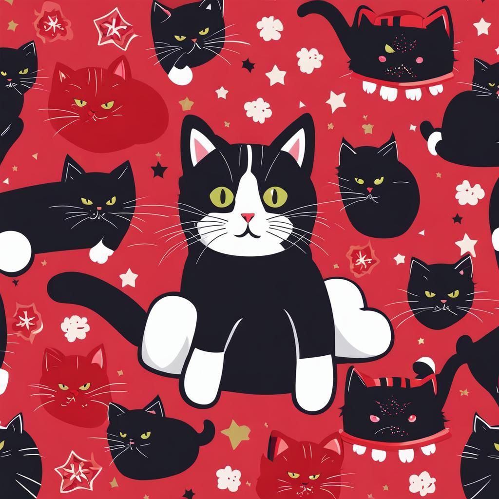 Cute Cat Displaying Murder Mittens