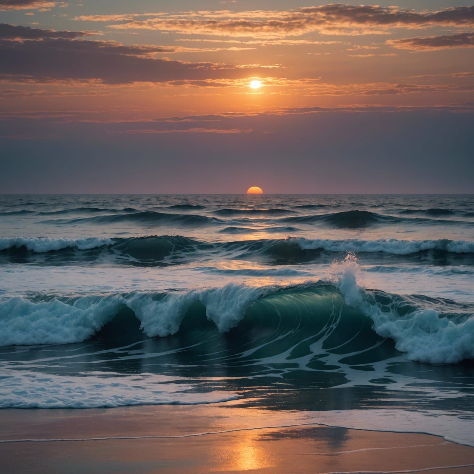 Inverted Sea with Frozen Waves: A Surreal Dimension