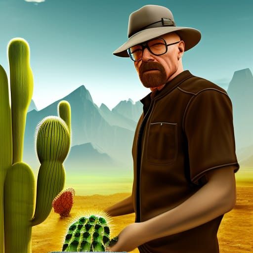 Heisenberg's Desert Hobby: A Detailed Digital Painting