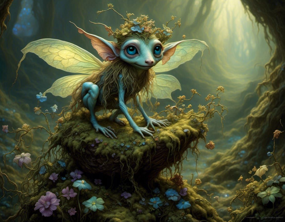 fantasy creature in the woods