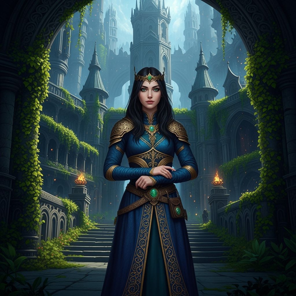 Medieval Queen in Dark Age Kingdom: Matte Painting