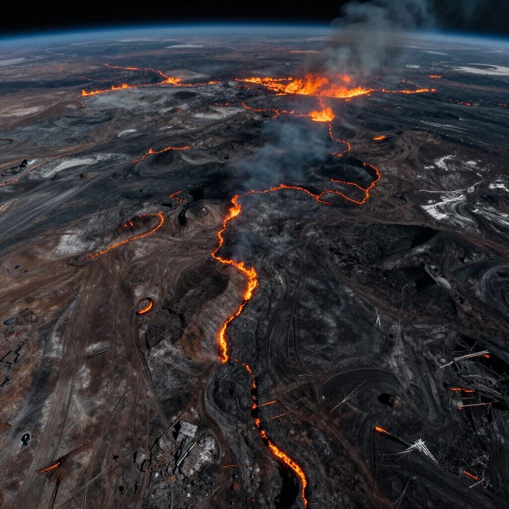 Greenland Burning: A Devastated Landscape from Space