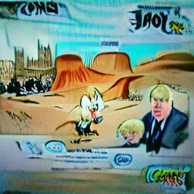 Looney Tunes Style Cartoon of UK Politician