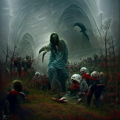 Sinister Zombie Apocalypse in Horror Style