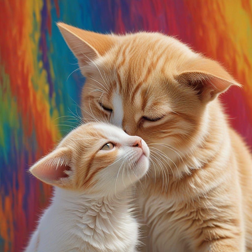 Loving Feline Mother Embraces Unlikely Puppy