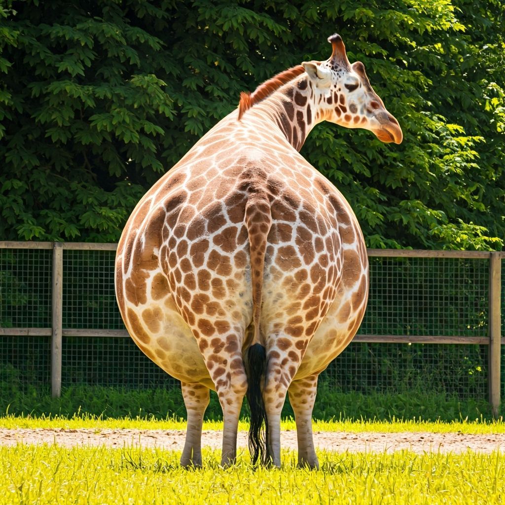 Obese Giraffe Standing Tall