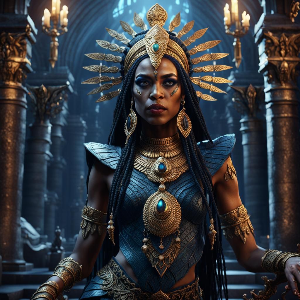Akasha as Aaliyah: Detailed Matte Painting
