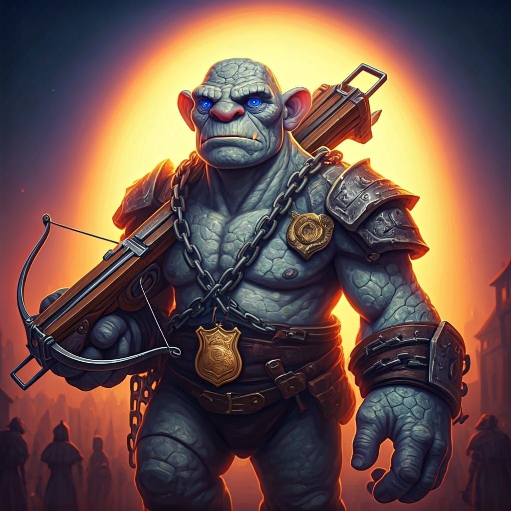 Stone Troll Night Watch in Pixar-Inspired 3D