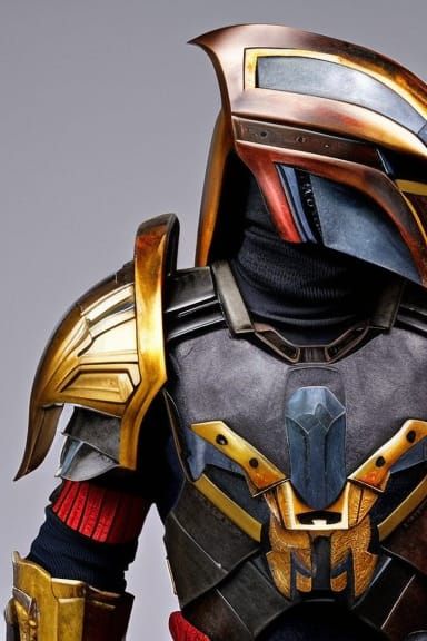 Bronze Mandalorian Predator Knight Portrait
