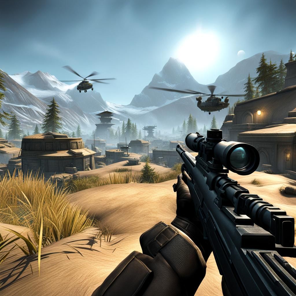 AI Generated FPS Game Visual