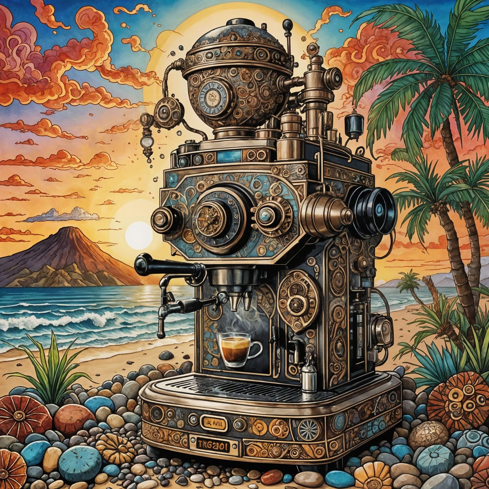 Steampunk Coffee Machine