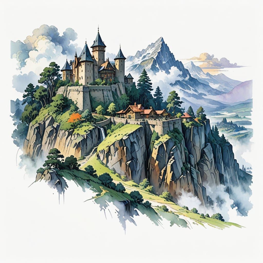 Sunrise Enchantment in a Wooden Frontier Fort