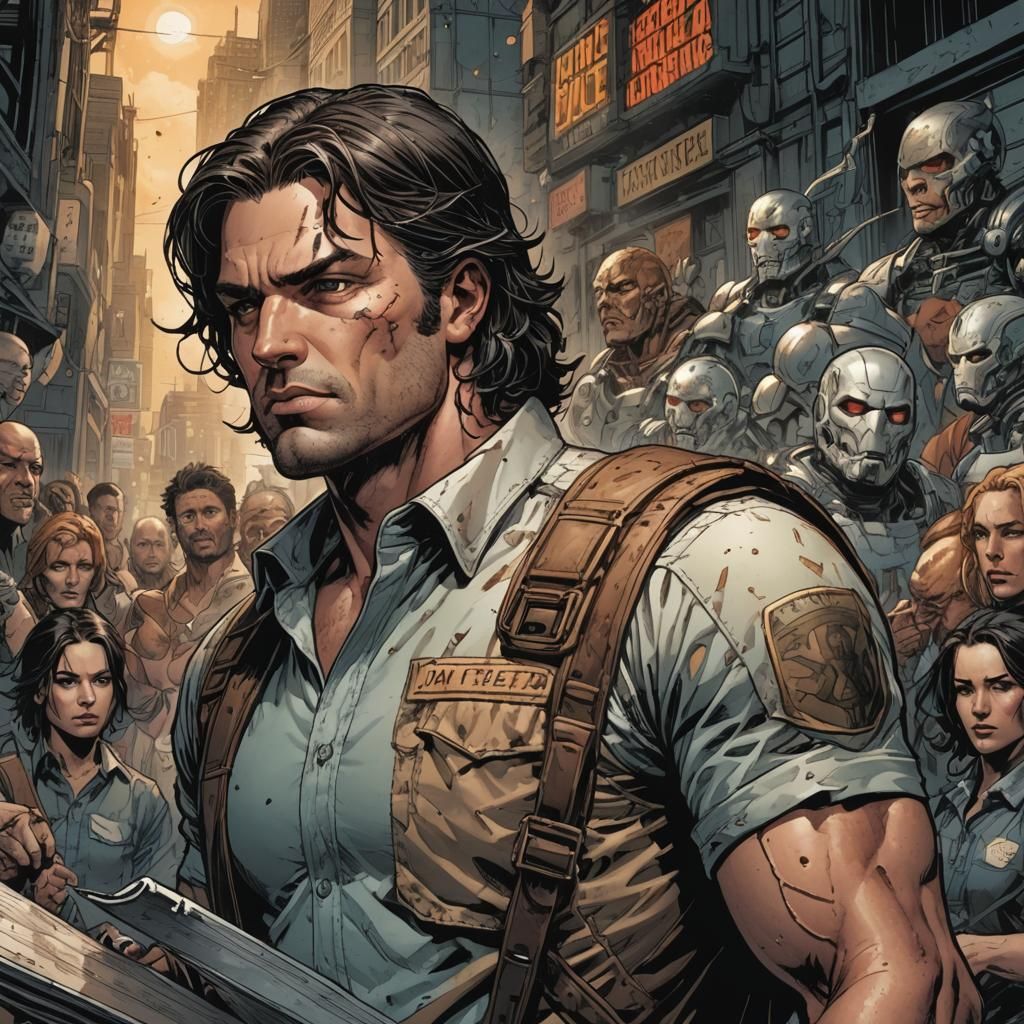 Stylized Comic Book Art: Guilt and Virtue