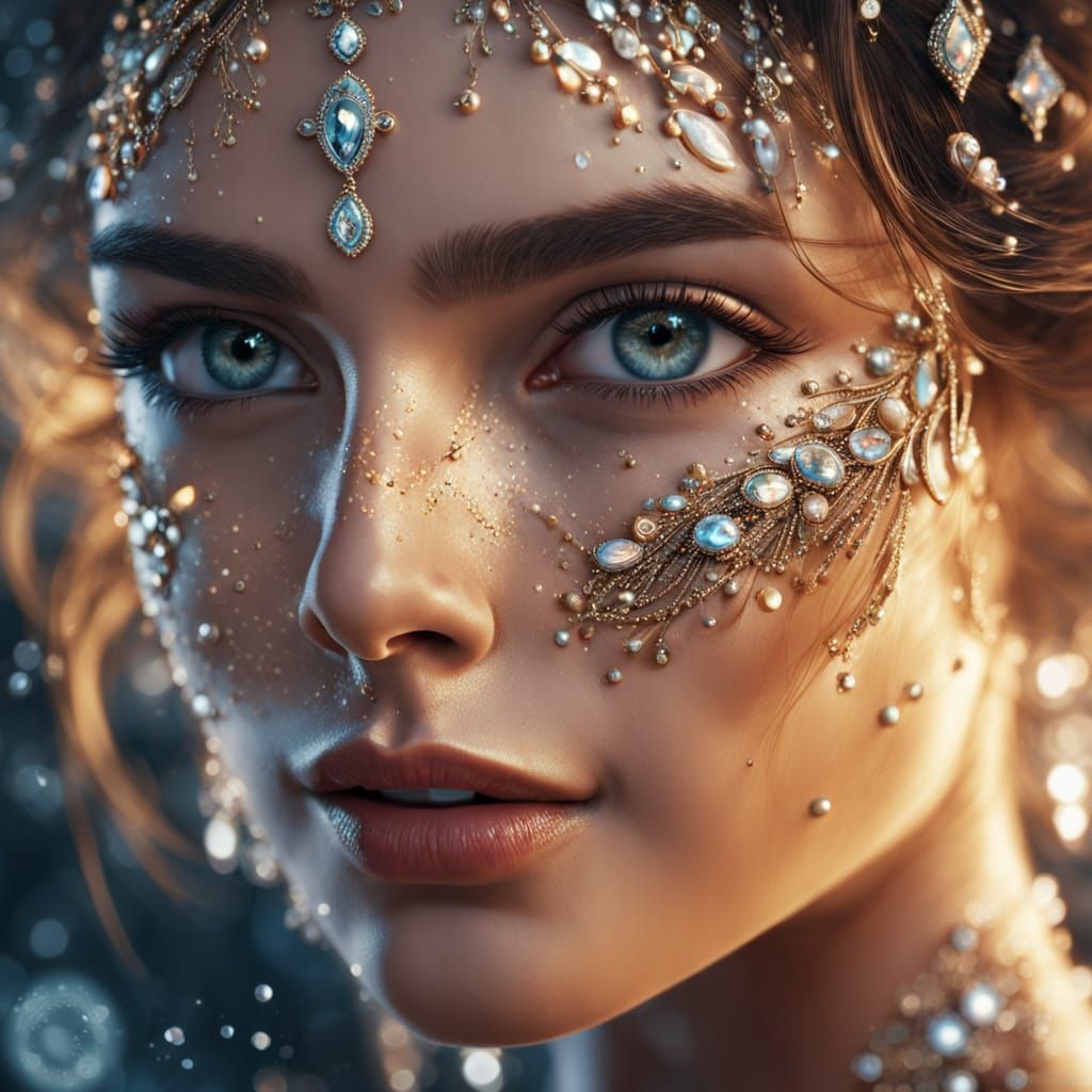 Diamonds on the face