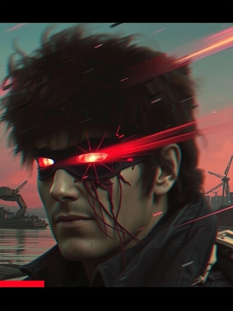 Dystopian Metropolis in Vaporwave Glitch Art Style