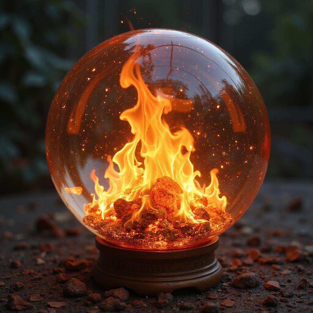 Crystal Sphere of Blazing Inferno