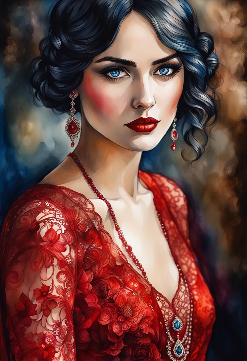 1920s Lady in Red