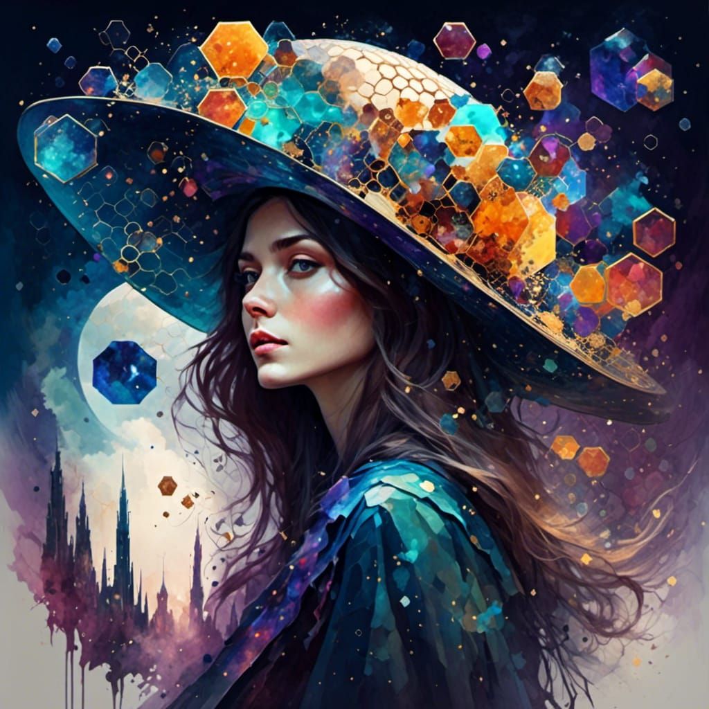 Glamorous Lady's Cosmic Chapeau