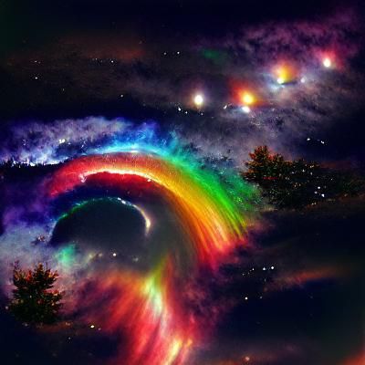 Celestial Rainbow: A Cosmic Phenomenon