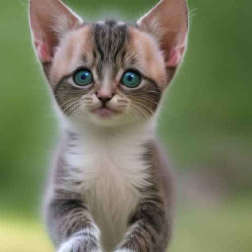 Kittens Play in Sunny Backyard, Visionary Art