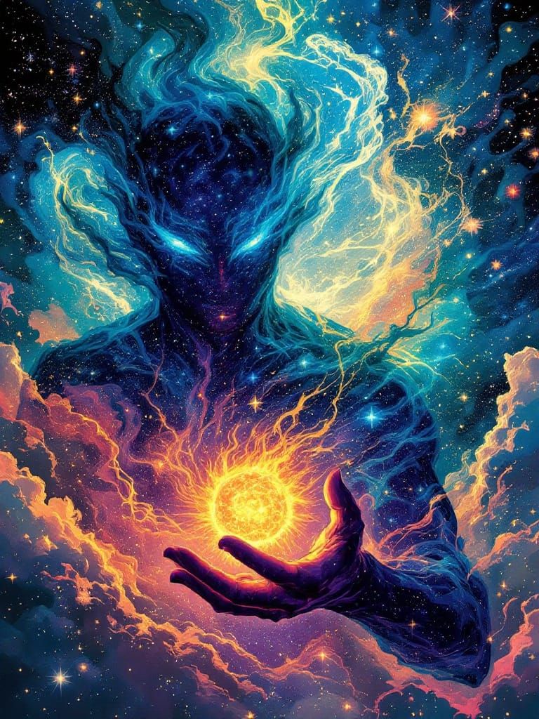 Celestial Guardian of the Sun in DC Comics Style