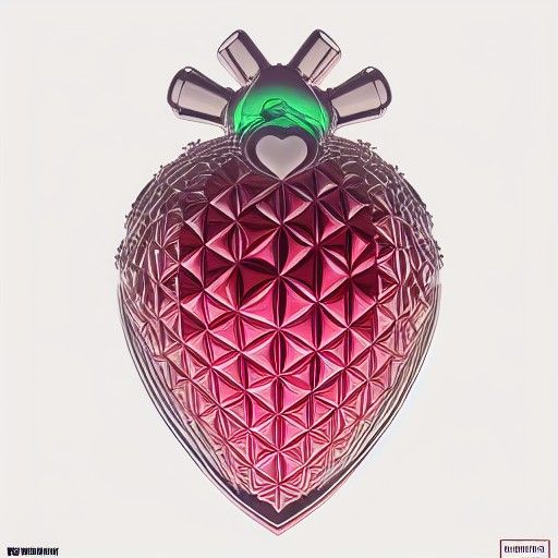 Heart Grenade on Sacred Geometry Background