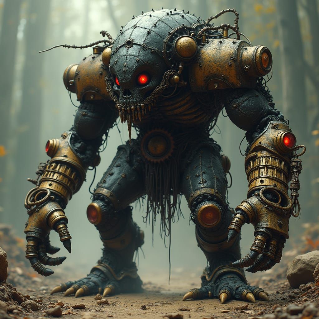 Cyborg Greater Nothic in Industrial Gritty Biomechanical Hor...