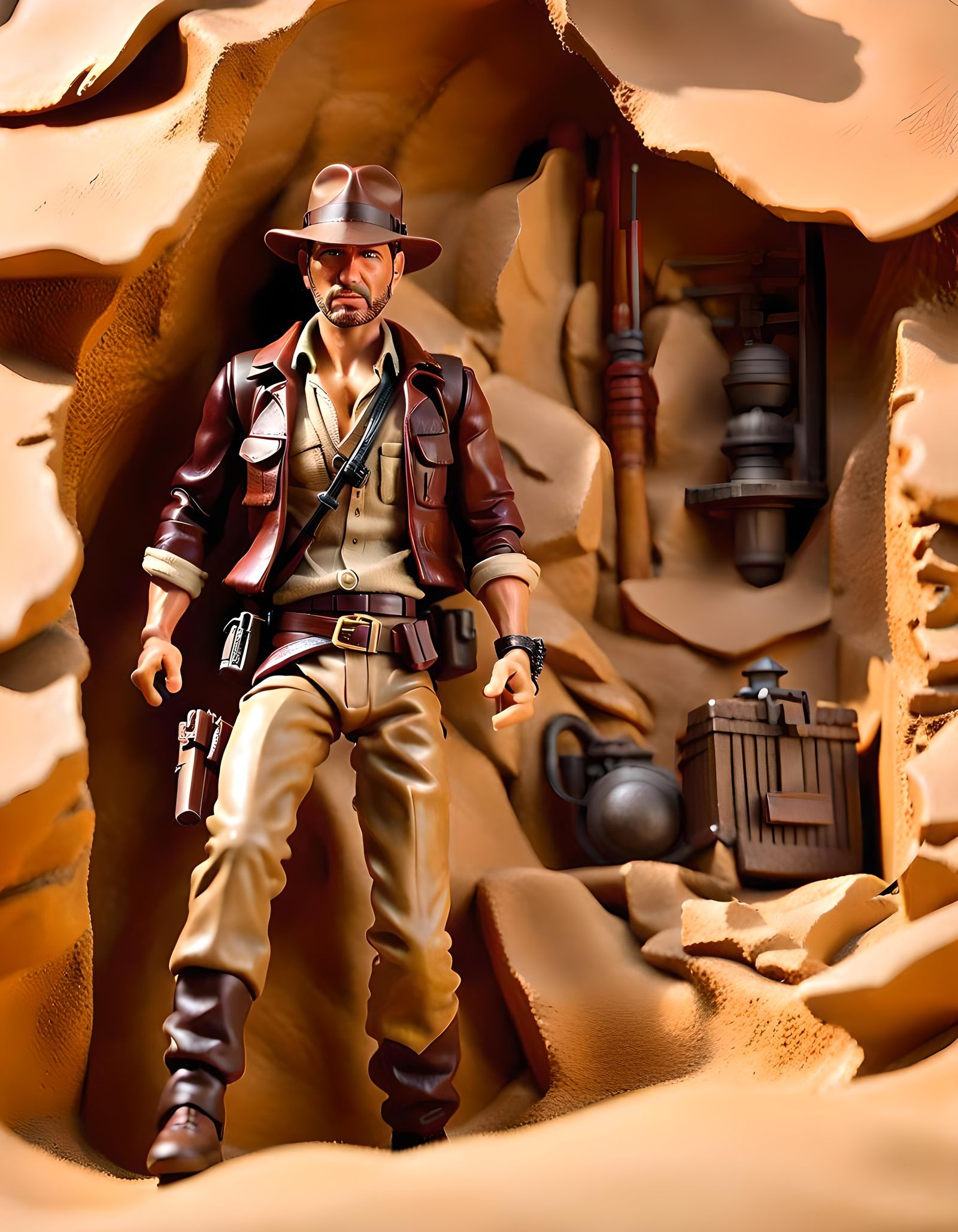 A Set for an Indiana Jones Action Figure