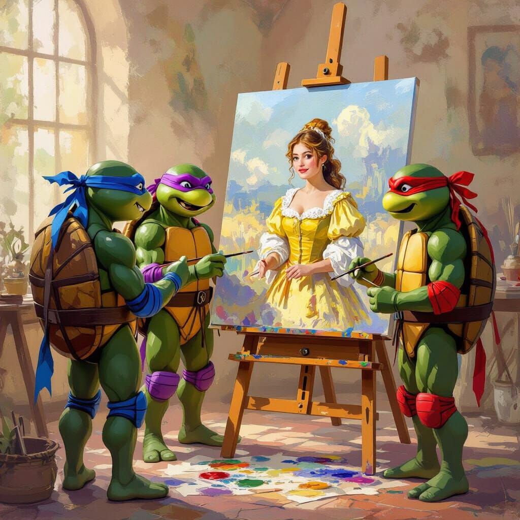TMNT Paint April: Impressionist Renaissance Style