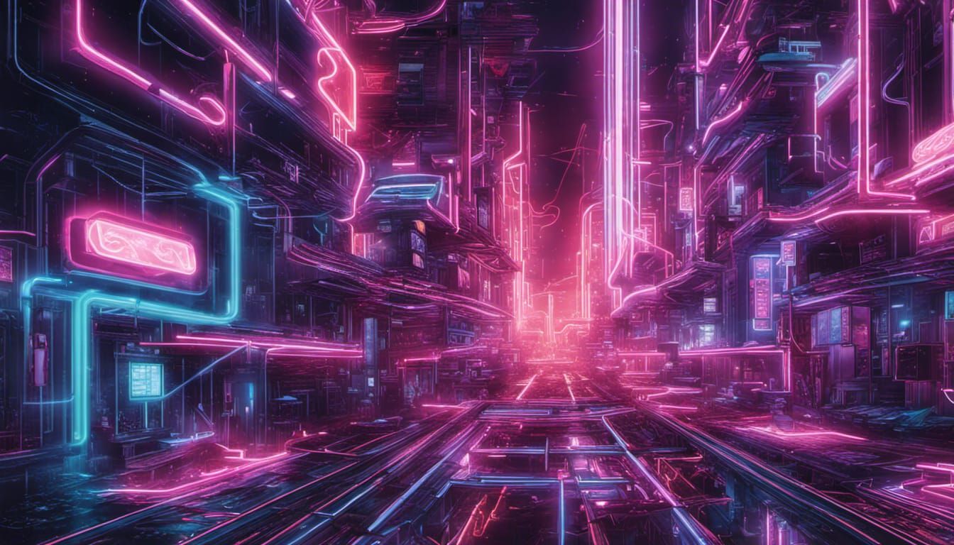 As Algoria navigates the digital cityscapes of the Neuroverse, its footsteps leave ephemeral trails of neon light, and i...