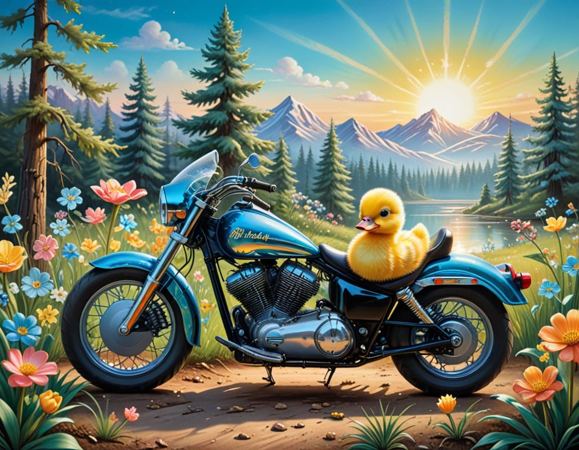 Vivid Airbrush Art with Iridescent Details