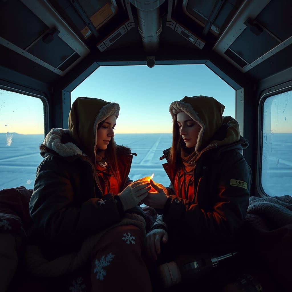 Frozen Wasteland: Humanity's Last Stand in Dark Future