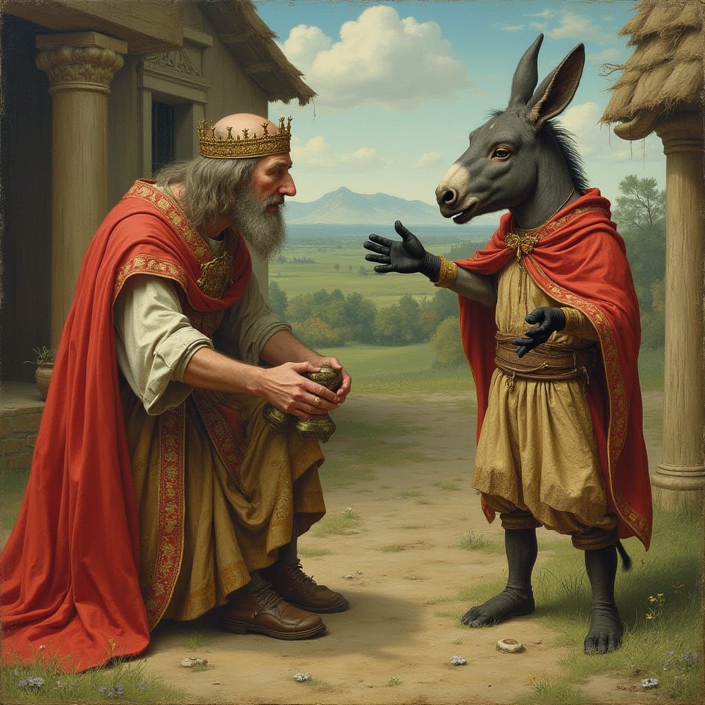 King Solomon Debates Donkey-Headed Marcolf
