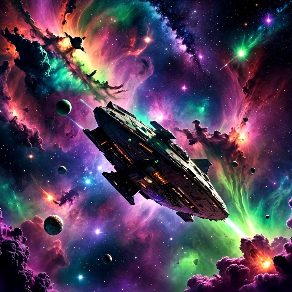 Fantastical Deep Color Space Concept Art