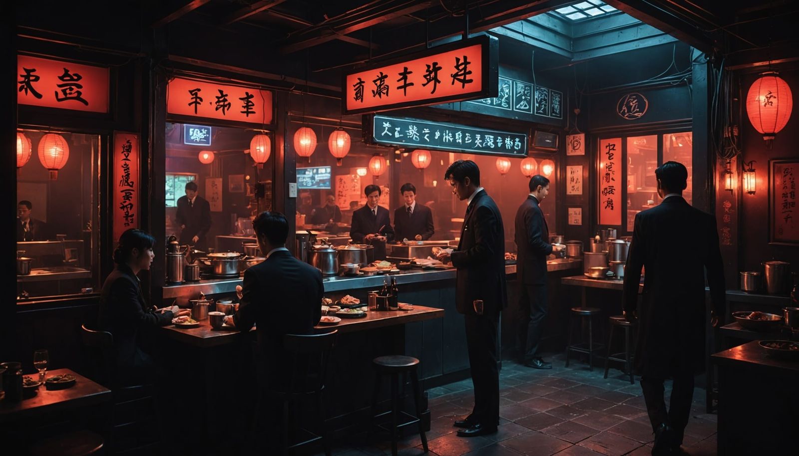 MIB Agents Inspect Alien Seafood in Steamy Asian Restaurant