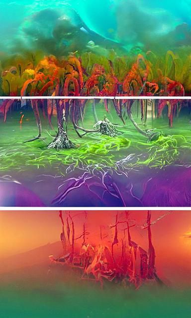 Bioluminescent Redwoods Forest in Ethereal Digital Painting ...