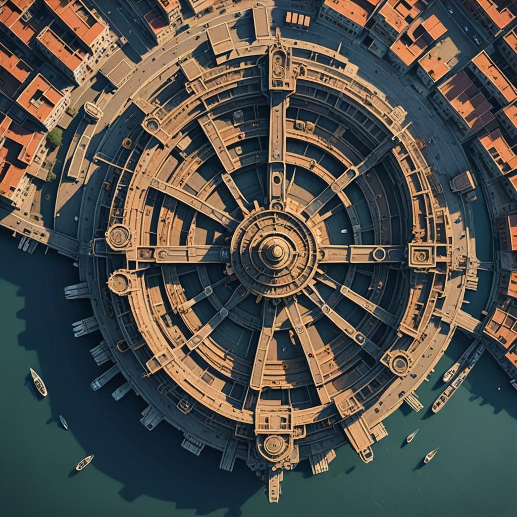 Ancient Hindu port megastructure urban