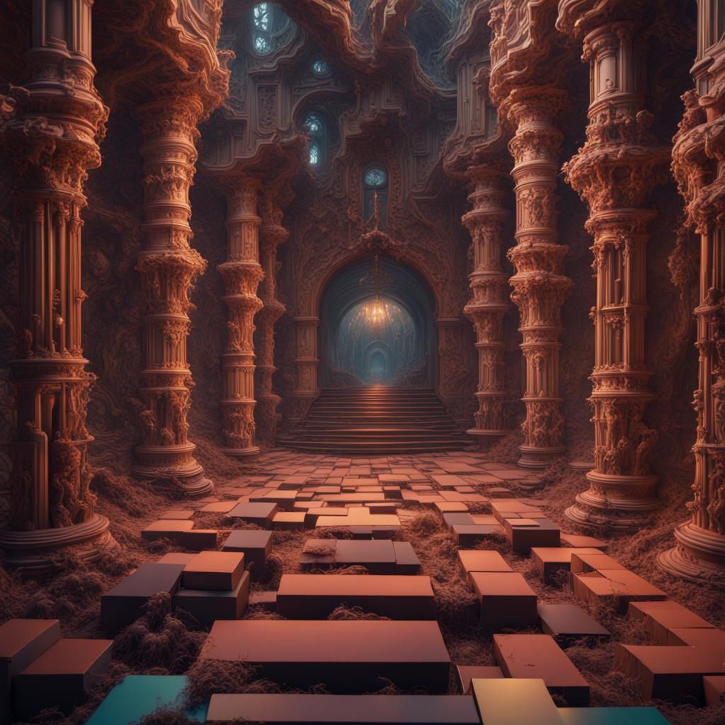 Intricate Optical Illusion Concept Art in 8K