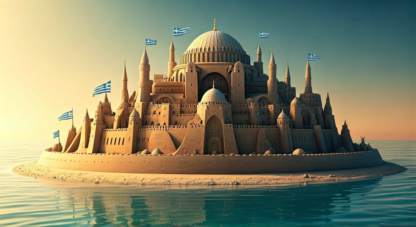 a microscale of Hagia Sophia (Sand Castle)