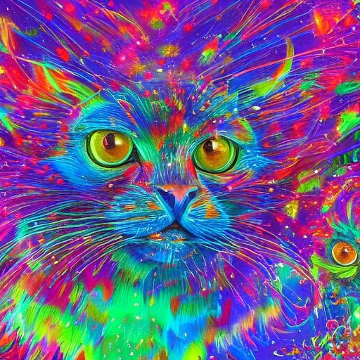 Whimsical Creature in Vibrant Impasto 3D CGI