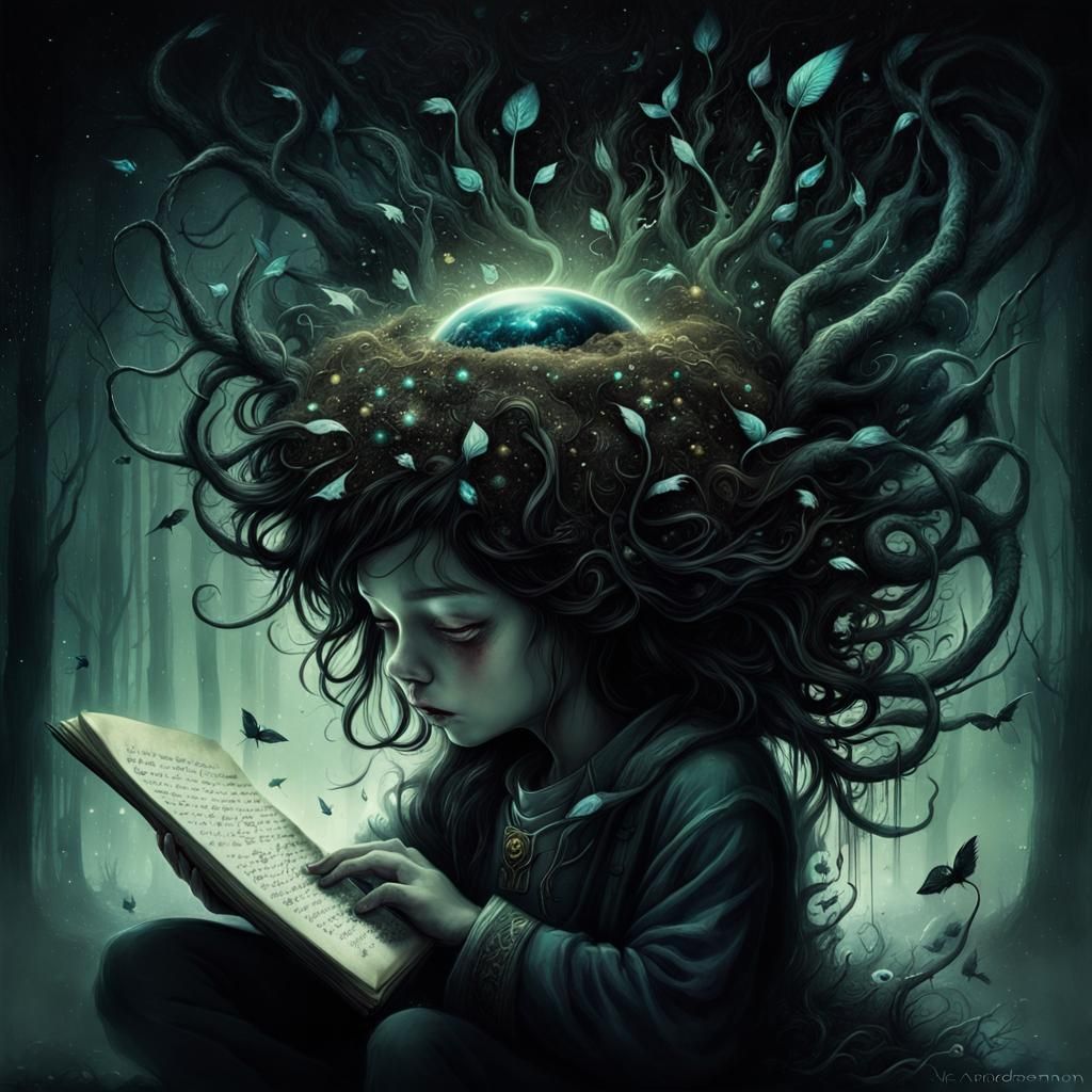 Surreal Sound of Silence Ink Illustration